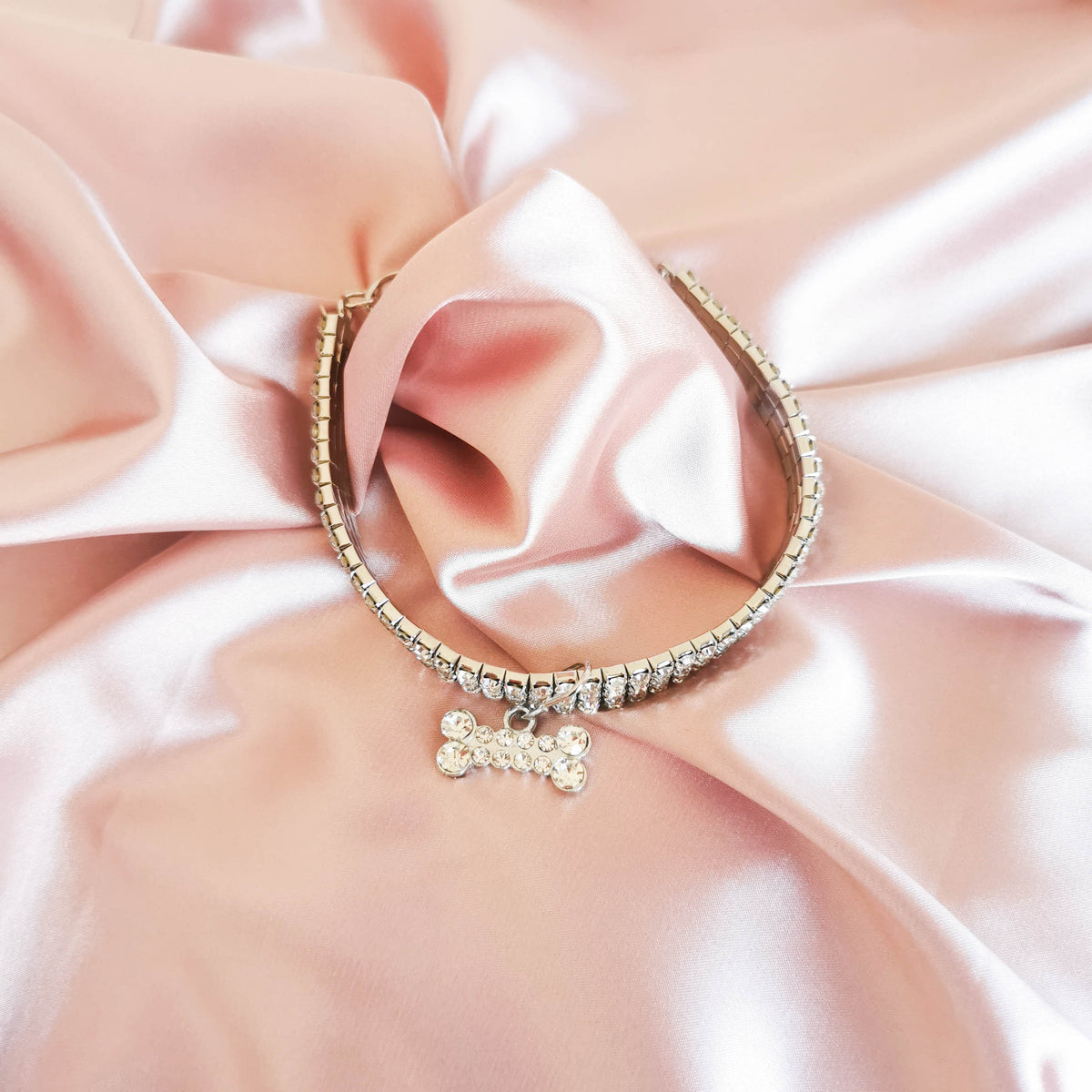 Elegant Rhinestone Pet Necklace & Charm | For Cats and Dogs