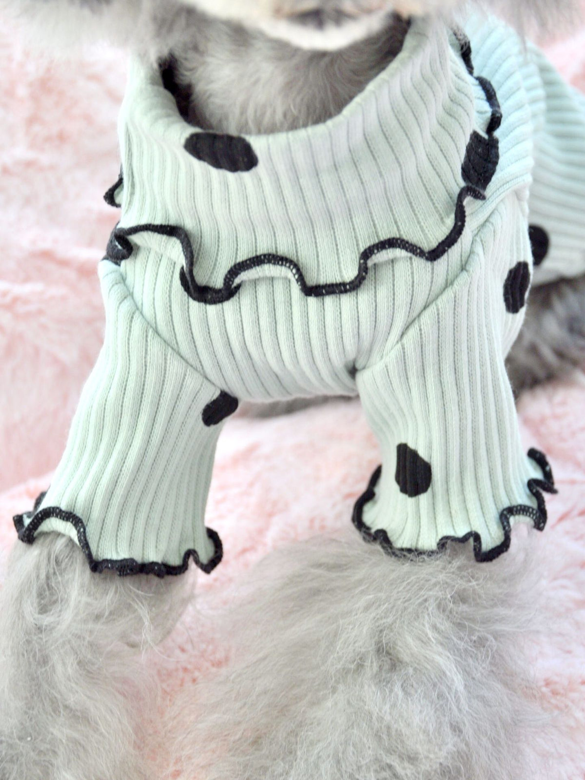 Poka Dot Turtle Neck Shirt