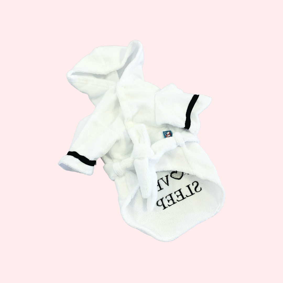 Funny Pet Robe | For Frenchie, Bulldog and Pug | The Dog Loves Sleep