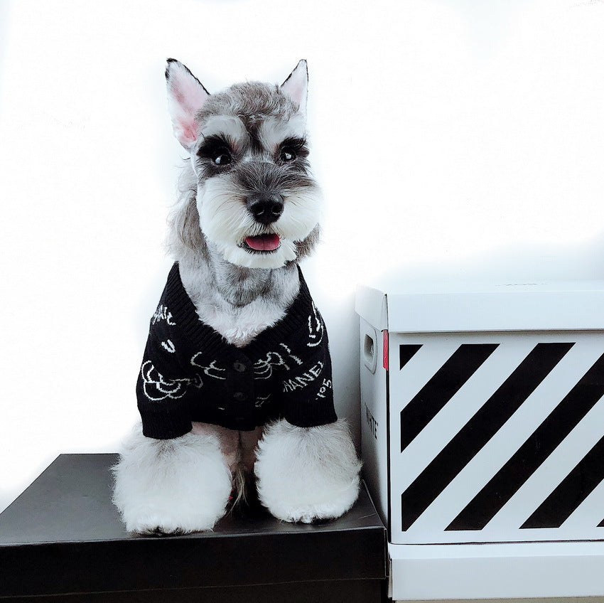 Fashion Pet Monogram Cardigan Sweater | For Dogs and Cats
