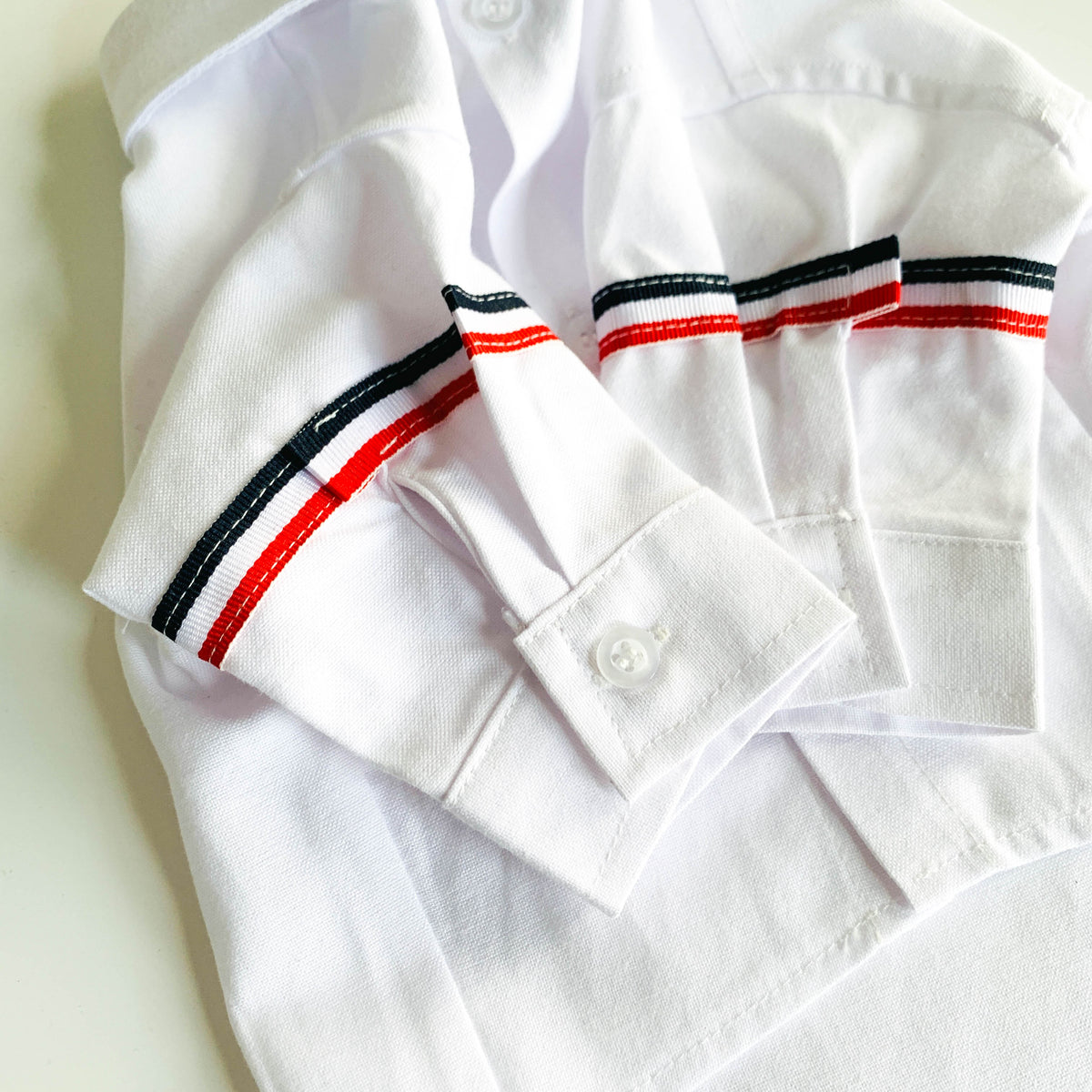 Parody Style | Tri-strip Fashion Pet Shirt | White and Grey