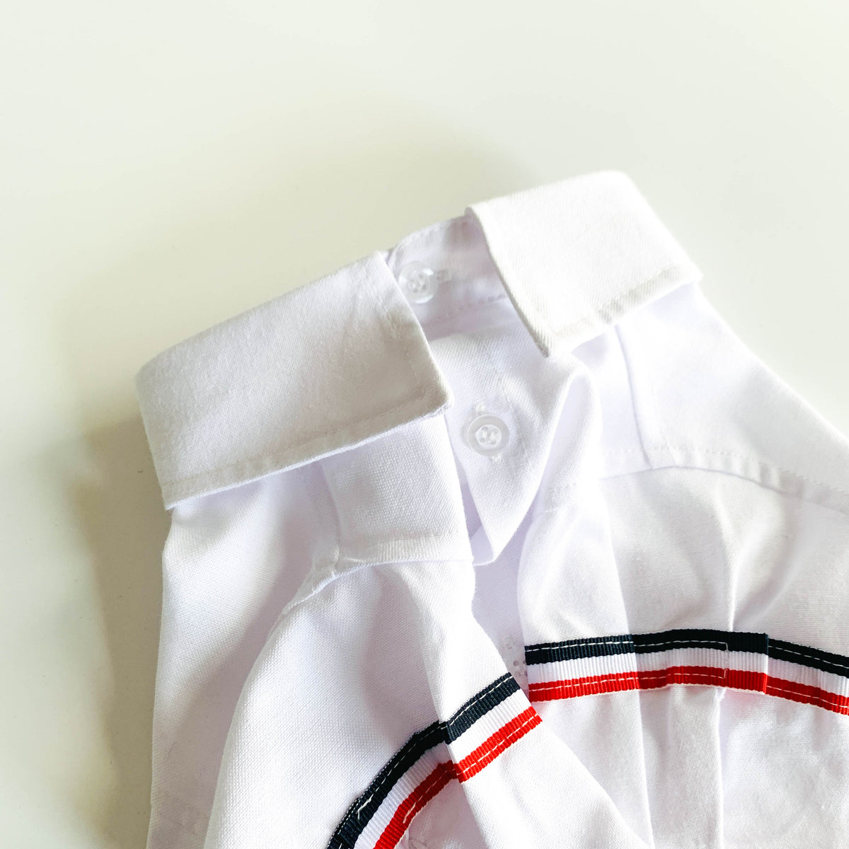 Parody Style | Tri-strip Fashion Pet Shirt | White and Grey