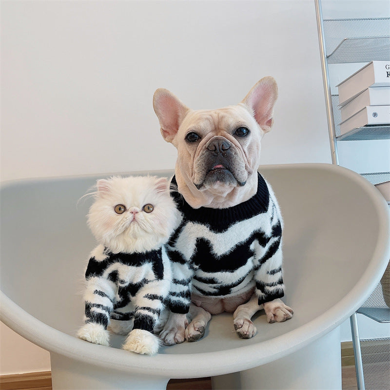 Fluffy Zebra Sweater